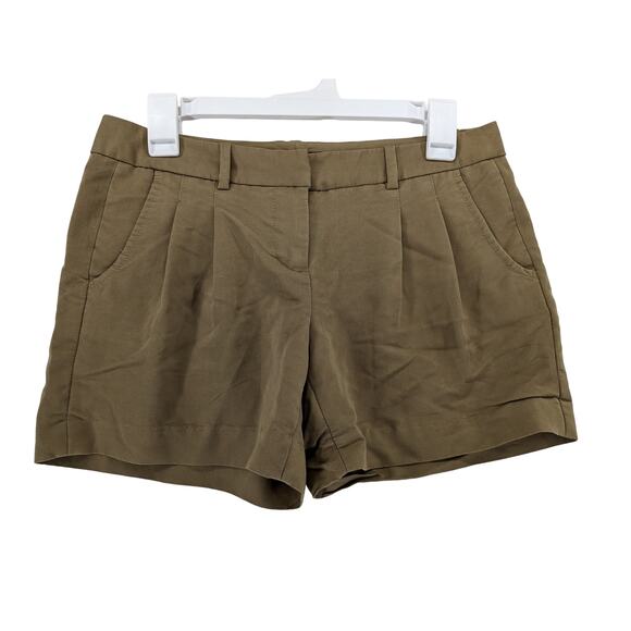 Tommy Hilfiger Chino Shorts 2 Khaki Pleated Classic Casual Golf Beige Everyday - Picture 1 of 10
